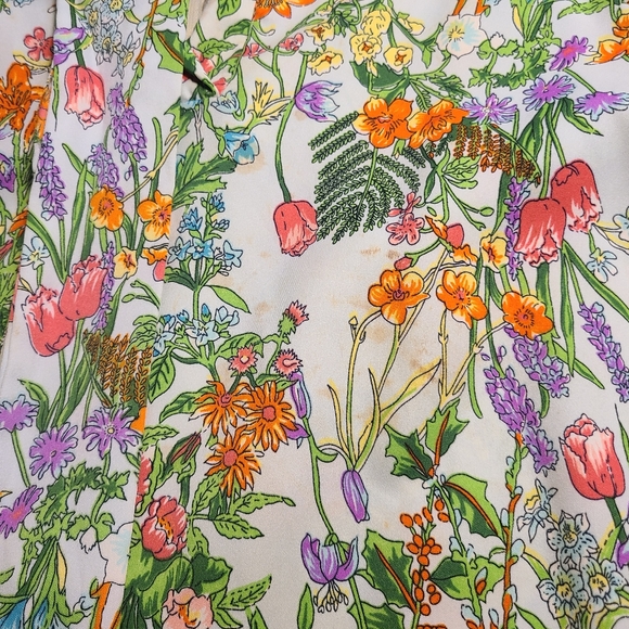 Vintage Concept Swirl 70s Bonwit Teller Floral Maxi Dress back Zip Read - Picture 10 of 16